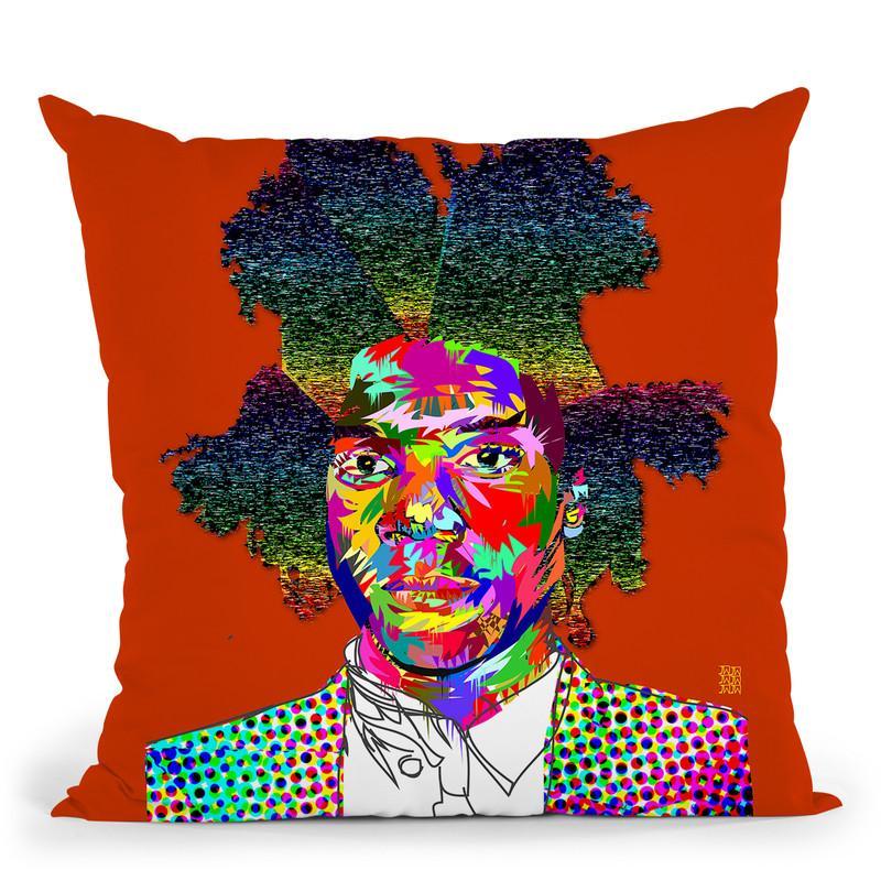 Basquiat Throw Pillow By  Technodrome1