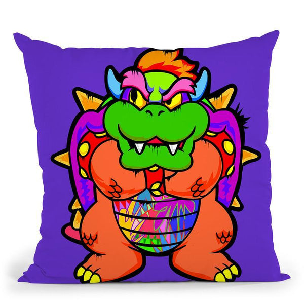 Bowser Throw Pillow By  Technodrome1