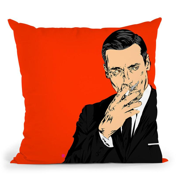 Don Drapper Throw Pillow By  Technodrome1