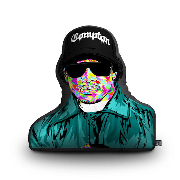 Eazy-E Shaped Throw Pillow by Technodrome1 - by all about vibe