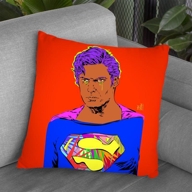Evil Superman Orange Throw Pillow By  Technodrome1