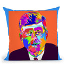 John F Throw Pillow By  Technodrome1