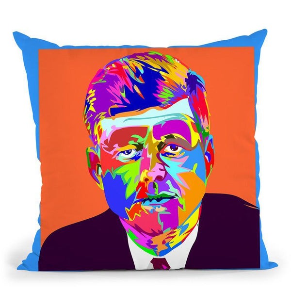 John F Throw Pillow By  Technodrome1