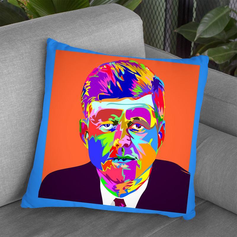 John F Throw Pillow By  Technodrome1