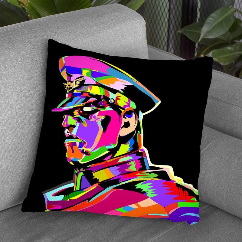M Bison Throw Pillow By  Technodrome1