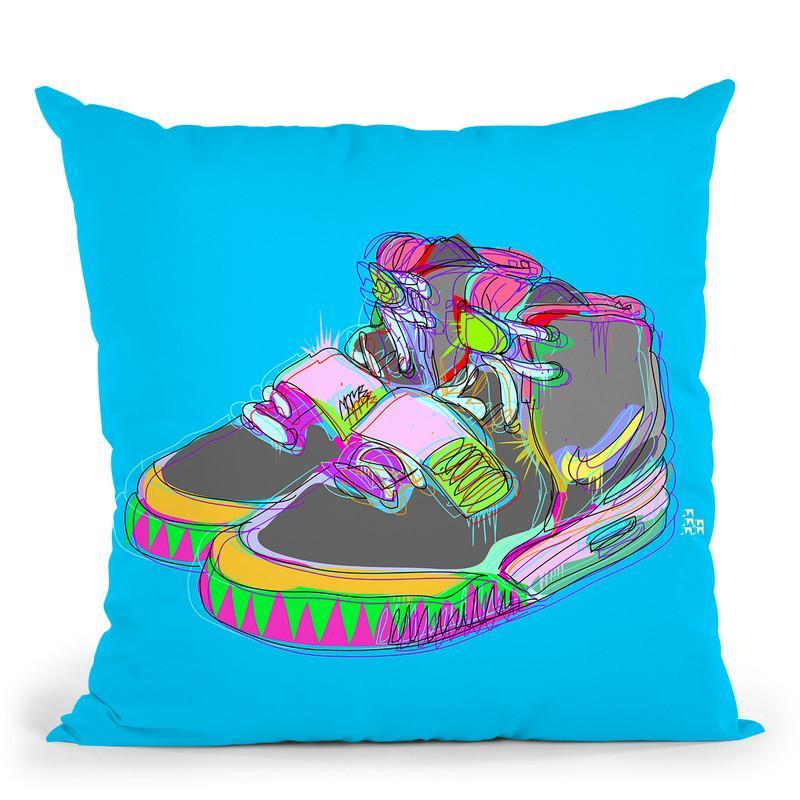 Nike Air Yeezy 2 Throw Pillow By  Technodrome1