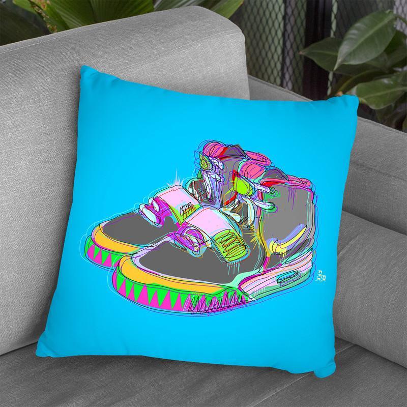 Nike Air Yeezy 2 Throw Pillow By  Technodrome1