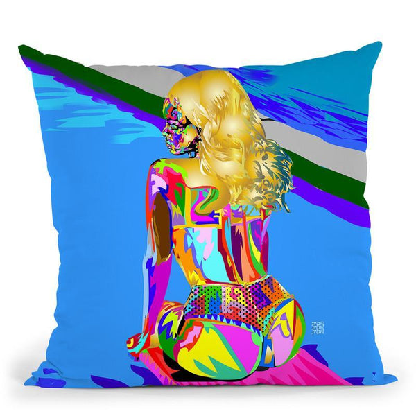 Rihanna Techno Drome Ass Throw Pillow By  Technodrome1