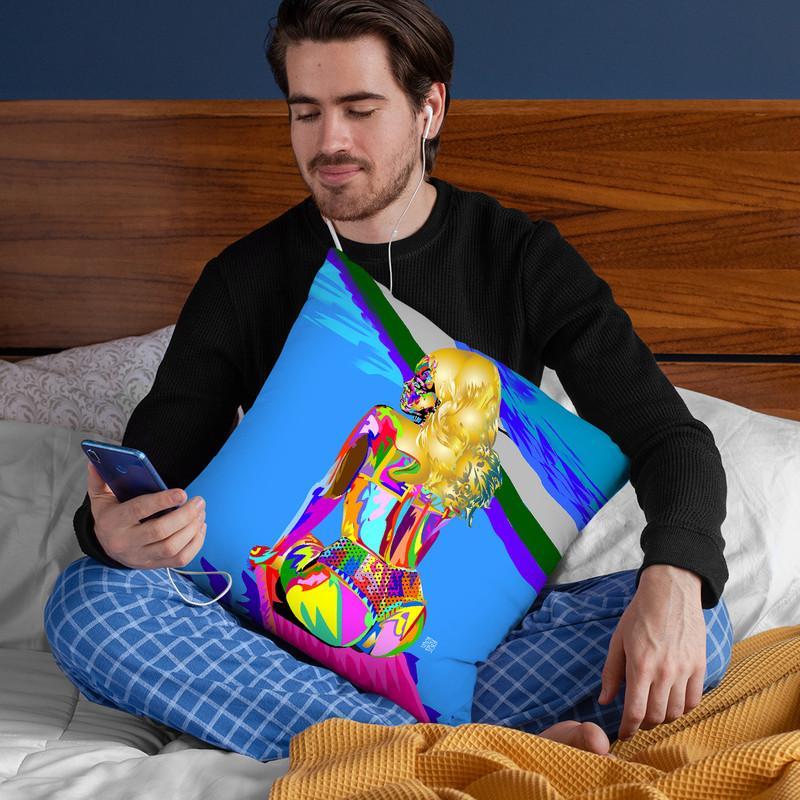 Rihanna Techno Drome Ass Throw Pillow By  Technodrome1