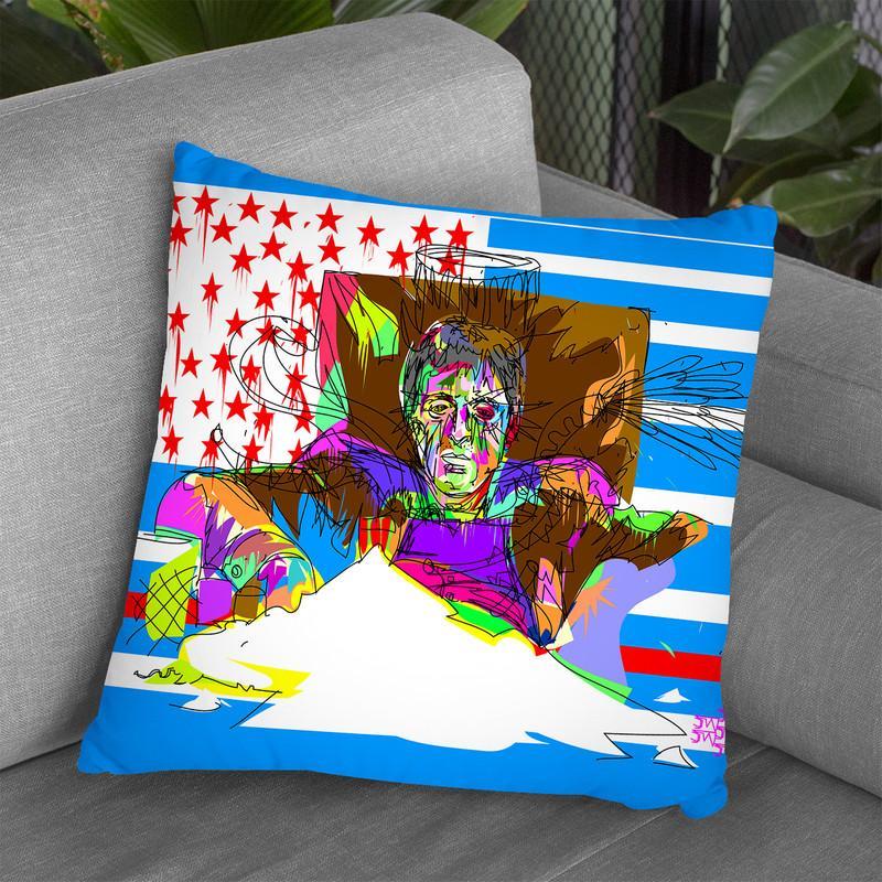 Scare Face Throw Pillow By  Technodrome1