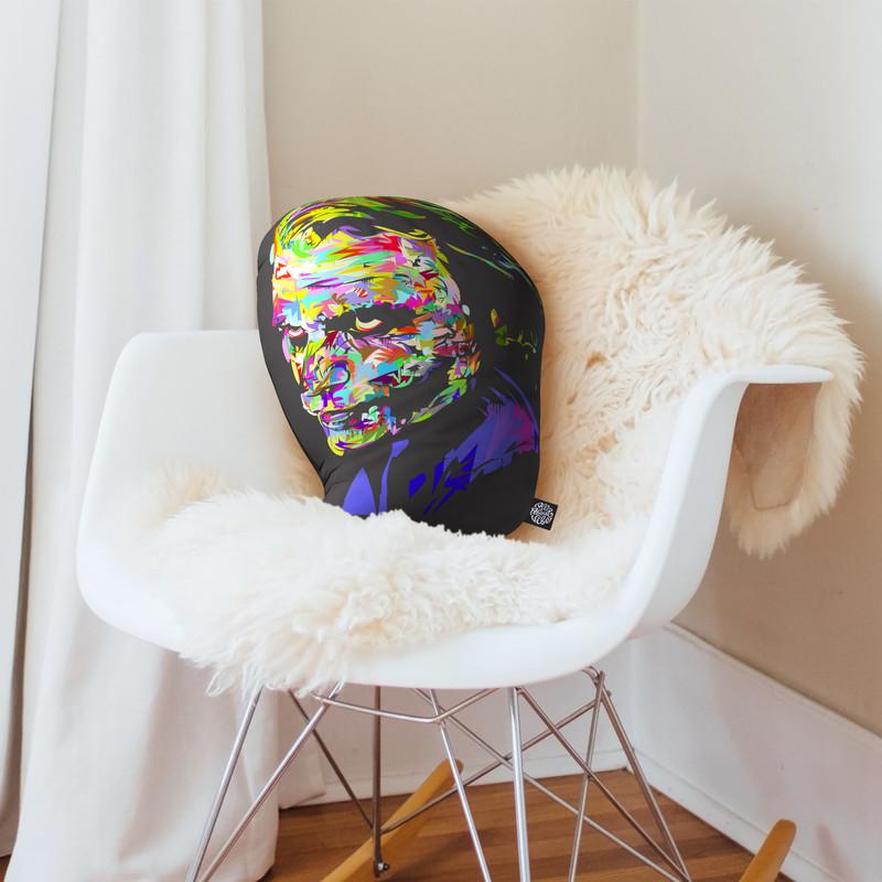 Joker Shaped Throw Pillow by Technodrome1 - by all about vibe
