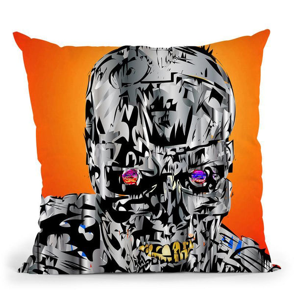 The Terminator Throw Pillow By  Technodrome1