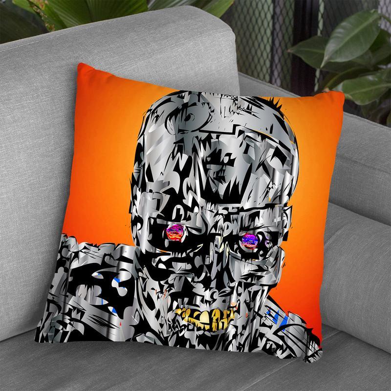 The Terminator Throw Pillow By  Technodrome1