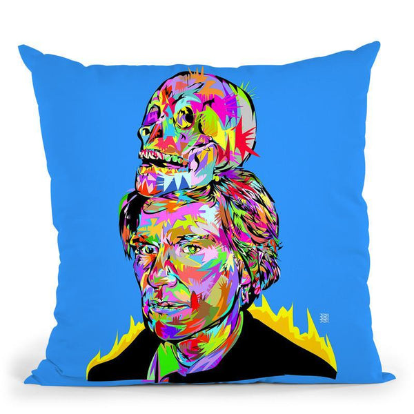 Warhol Skull Throw Pillow By  Technodrome1