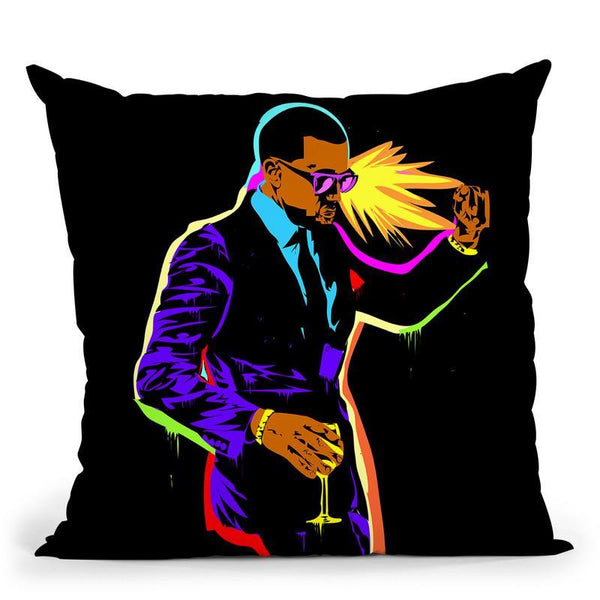 Yayo Dance Drome Black Throw Pillow By  Technodrome1
