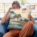 Returning Geese Atkatata Throw Pillow By Tesai Hokuba