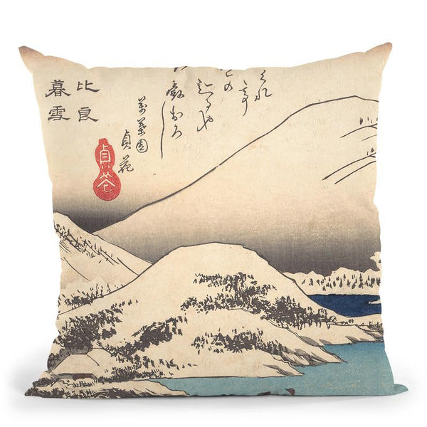 Snow At Mthira Throw Pillow By Tesai Hokuba