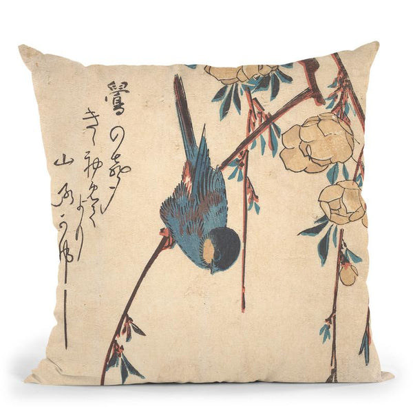Weeping Cherry Throw Pillow By Tesai Hokuba