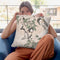 Marsh-Tits And Crabapple Flowers Throw Pillow By Tesai Hokuba