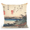 Bells At Mii Temple Throw Pillow By Utagawa Hiroshige