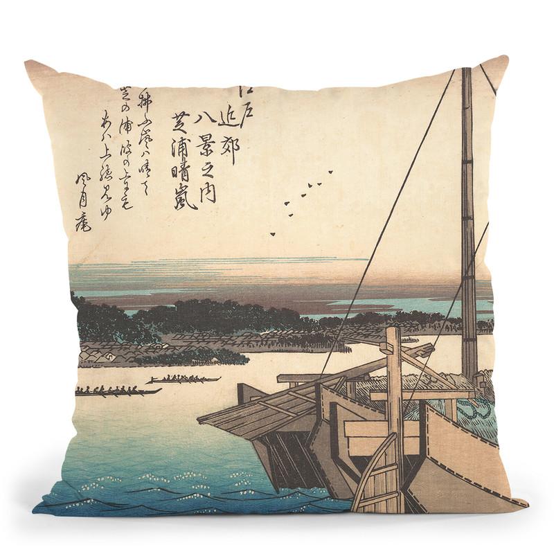 Clearing Weather Atibaura Throw Pillow By Utagawa Hiroshige
