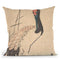 Crane And Surf Throw Pillow By Utagawa Hiroshige