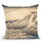Evening Snow On Mount Hira Throw Pillow By Utagawa Hiroshige