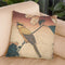Hibiscus Mutabilis And Jay Throw Pillow By Utagawa Hiroshige