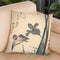Iris And Sparrow Throw Pillow By Utagawa Hiroshige