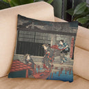 Aoyagi In Ryogoku Throw Pillow By Utagawa Hiroshige