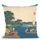 Kawasaki Throw Pillow By Utagawa Hiroshige