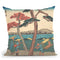Kusatsu Station Throw Pillow By Utagawa Hiroshige