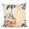 Rose Throw Pillow By Utagawa Hiroshige