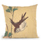 Roses And Sparrow Throw Pillow By Utagawa Hiroshige
