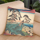 Shinagawa Hakkei Zaka Throw Pillow By Utagawa Hiroshige