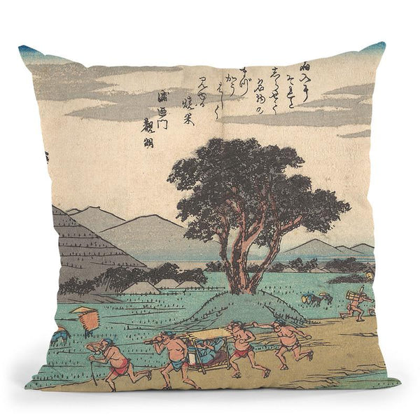 Shono Throw Pillow By Utagawa Hiroshige