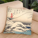 Snow At Mt Hira Throw Pillow By Utagawa Hiroshige