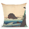 Soshu,Ichi-Ri Ga Hama Throw Pillow By Utagawa Hiroshige