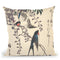 Swallow And Wisteria Throw Pillow By Utagawa Hiroshige