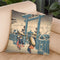 The Gionrine In Snow Throw Pillow By Utagawa Hiroshige
