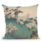 Asakayama Hanami Throw Pillow By Utagawa Hiroshige