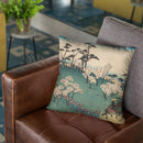 Asakayama Hanami Throw Pillow By Utagawa Hiroshige