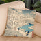 The Taiko (Drum) Bridge And The Yuhimound At Meguro Throw Pillow By Utagawa Hiroshige