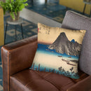 View Of Imaki Point From Maizaka Throw Pillow By Utagawa Hiroshige