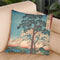 View Of Kajikoyama, Inaba Province Throw Pillow By Utagawa Hiroshige