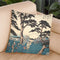 Asukayama Hana Zakari Throw Pillow By Utagawa Hiroshige
