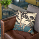 Asukayama Hana Zakari Throw Pillow By Utagawa Hiroshige