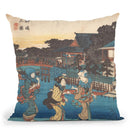 Yanagishima No Zu Throw Pillow By Utagawa Hiroshige