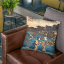 Yanagishima No Zu Throw Pillow By Utagawa Hiroshige
