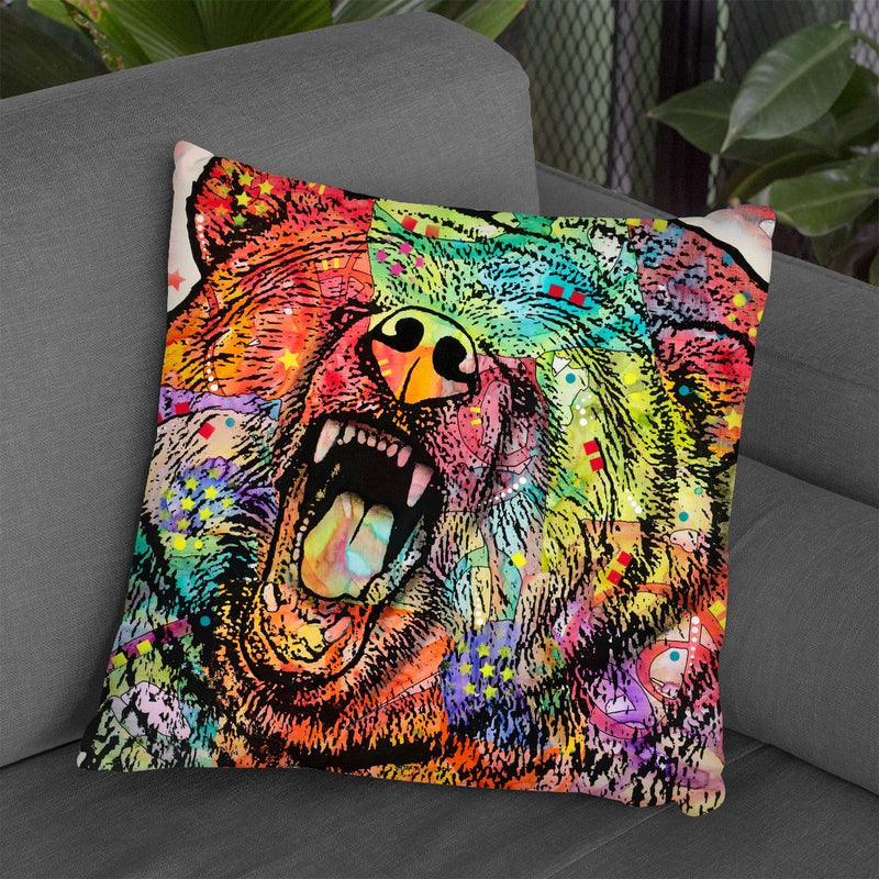 Grizzly Throw Pillow By Dean Russo